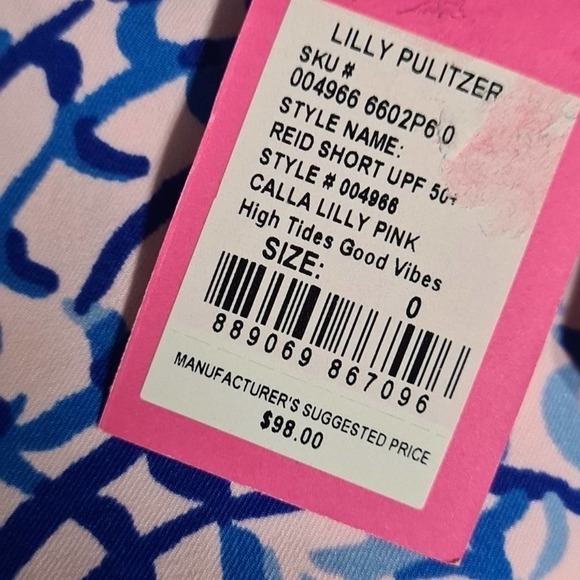 Lilly‎ Pulitzer Luxletic Shorts Size 0 New - Picture 4 of 7